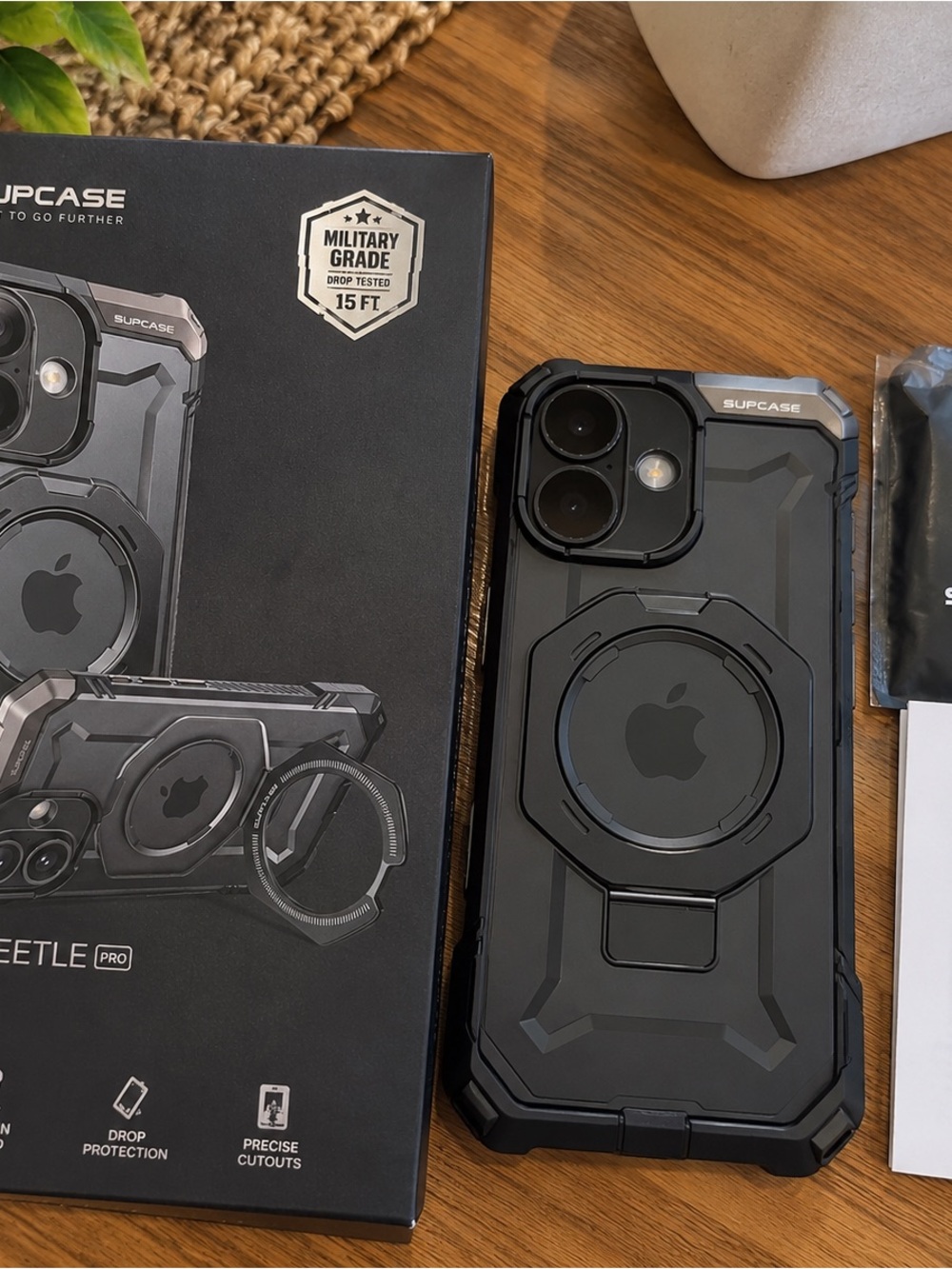 Black Rugged MagSafe-Compatible Phone Case